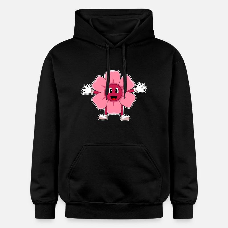Fleur rose - Sweat à capuche Softstyle® Gildan Unisexe - noir