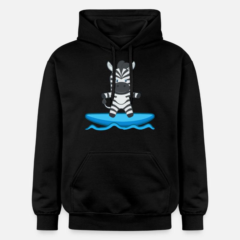 Surf zébré - Sweat à capuche Softstyle® Gildan Unisexe - noir