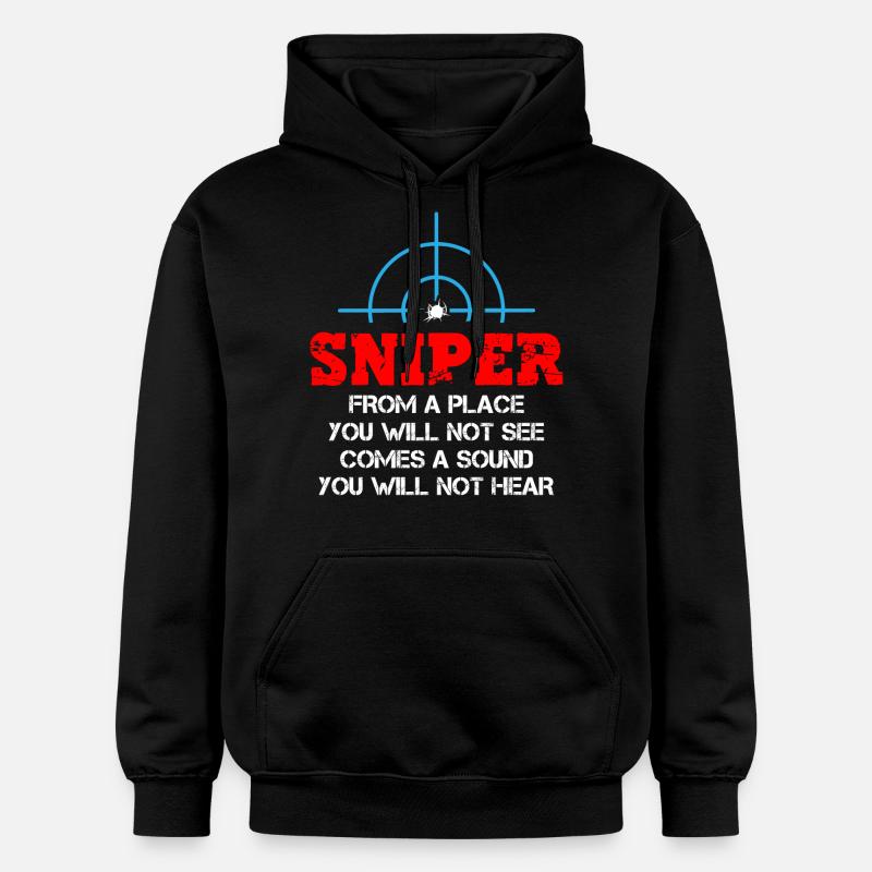 Le vrai tireur d’élite - Sweat à capuche Softstyle® Gildan Unisexe - noir