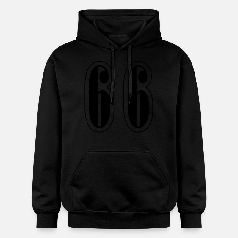 66 Symbole numérique - Sweat à capuche Softstyle® Gildan Unisexe - noir
