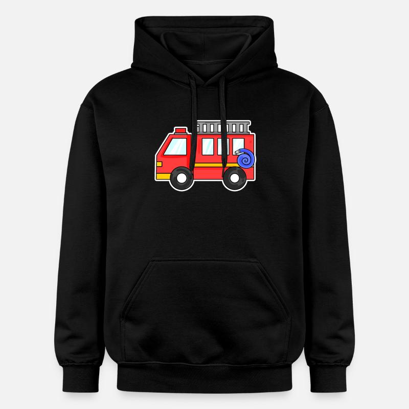 Feuerwehrauto - Gildan Unisex Softstyle® Midweight Hoodie - Schwarz