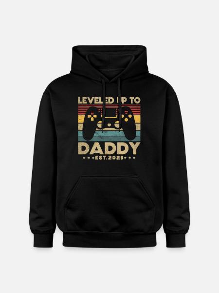 Promoted to dad in 2025 - Gildan Unisex Softstyle® Midweight Hoodie - black