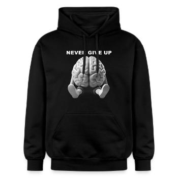 Bless you - Gildan Unisex Softstyle® Midweight Hoodie - black - Front - Marisol (170cm) & Nik (191cm)
