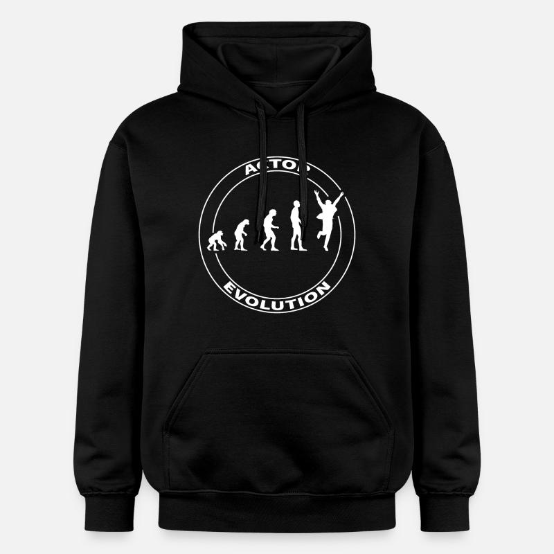 Evolution acteur acteur Hollywood drôle - Sweat à capuche Softstyle® Gildan Unisexe - noir