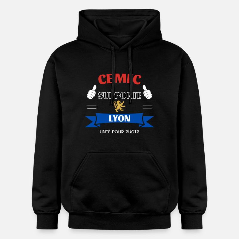 Ce mec supporte Lyon - Sweat à capuche Softstyle® Gildan Unisexe - noir