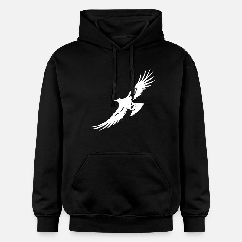 Corbeau volant - Sweat à capuche Softstyle® Gildan Unisexe - noir