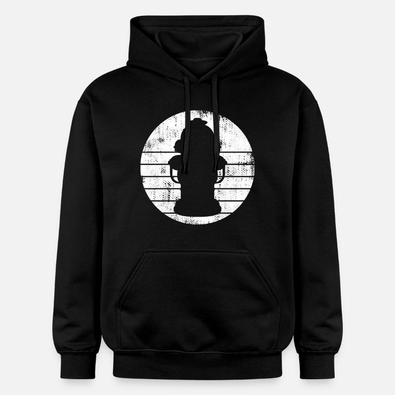 Dessin de bouche d’incendie - Sweat à capuche Softstyle® Gildan Unisexe - noir