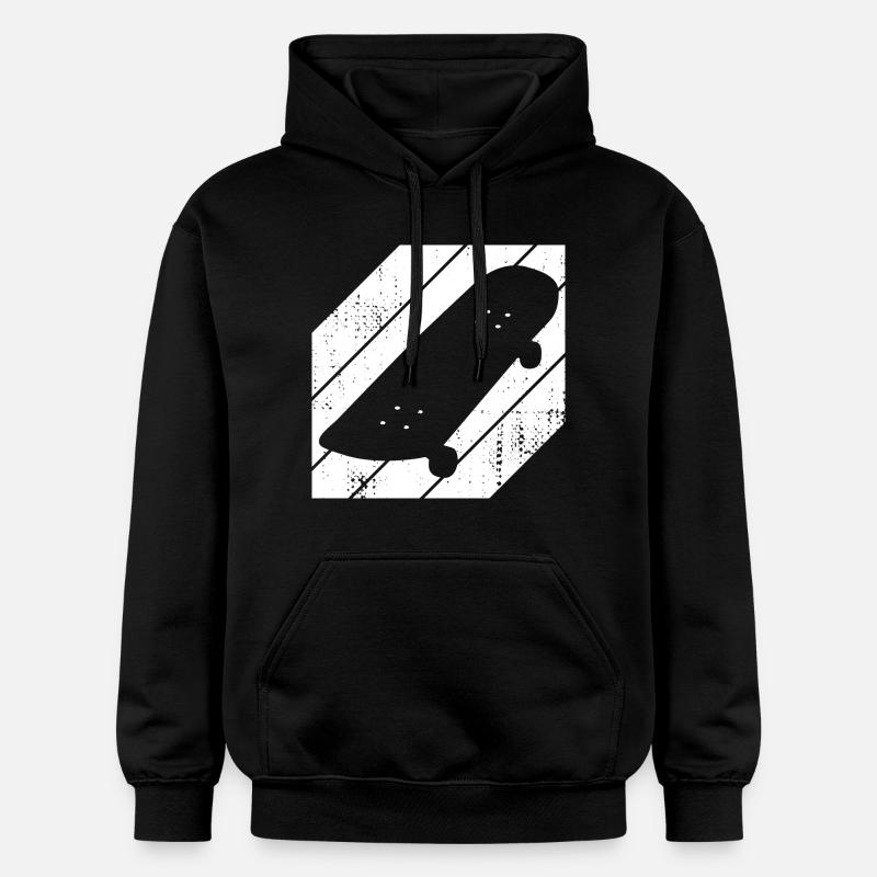 Dessin de planche à roulettes - Sweat à capuche Softstyle® Gildan Unisexe - noir