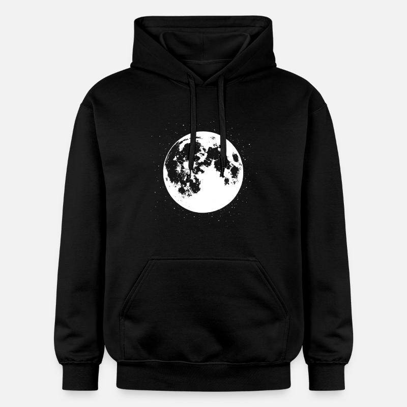 Vibrations de la pleine lune - Sweat à capuche Softstyle® Gildan Unisexe - noir