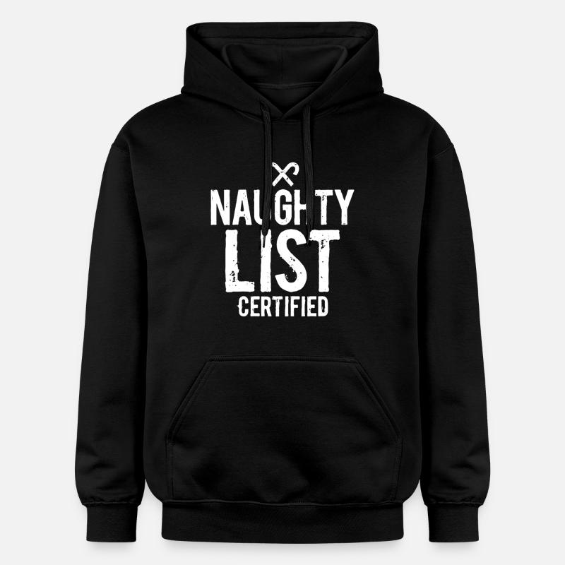 Certifié Naughty List - Sweat à capuche Softstyle® Gildan Unisexe - noir