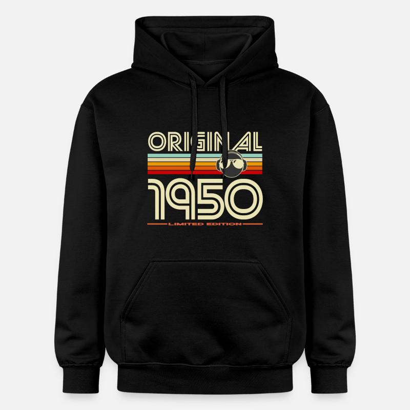 Original 1950 Retro Headphones - Sweat à capuche Softstyle® Gildan Unisexe - noir
