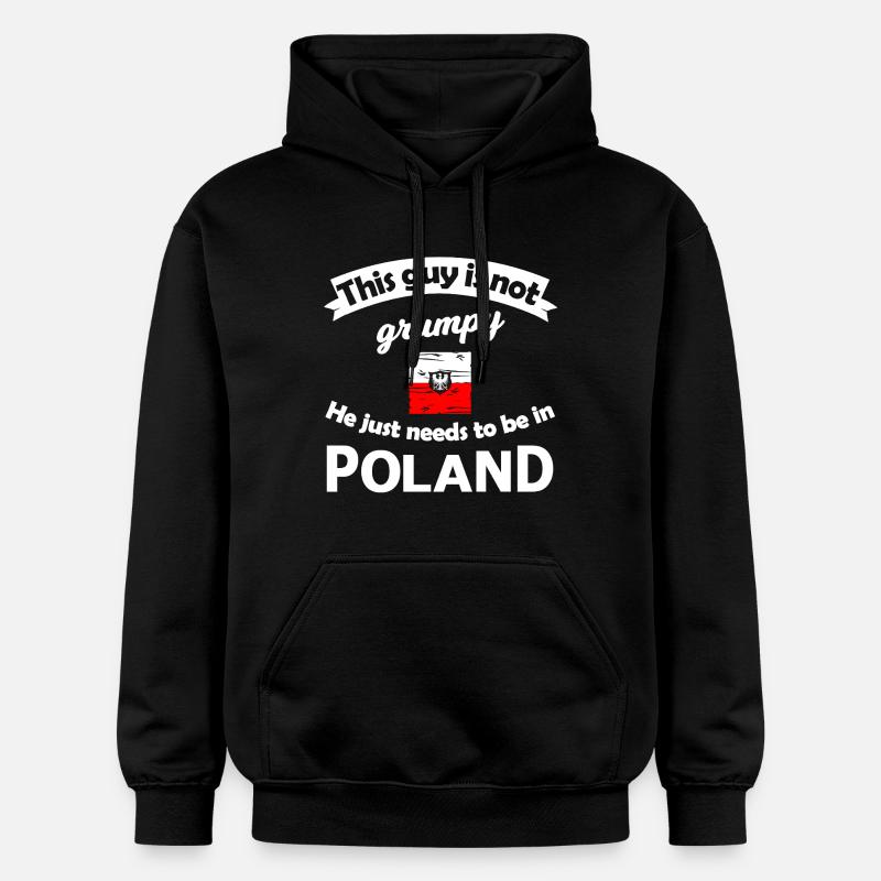 Polen Not Grumpy Tee - Sweat à capuche Softstyle® Gildan Unisexe - noir