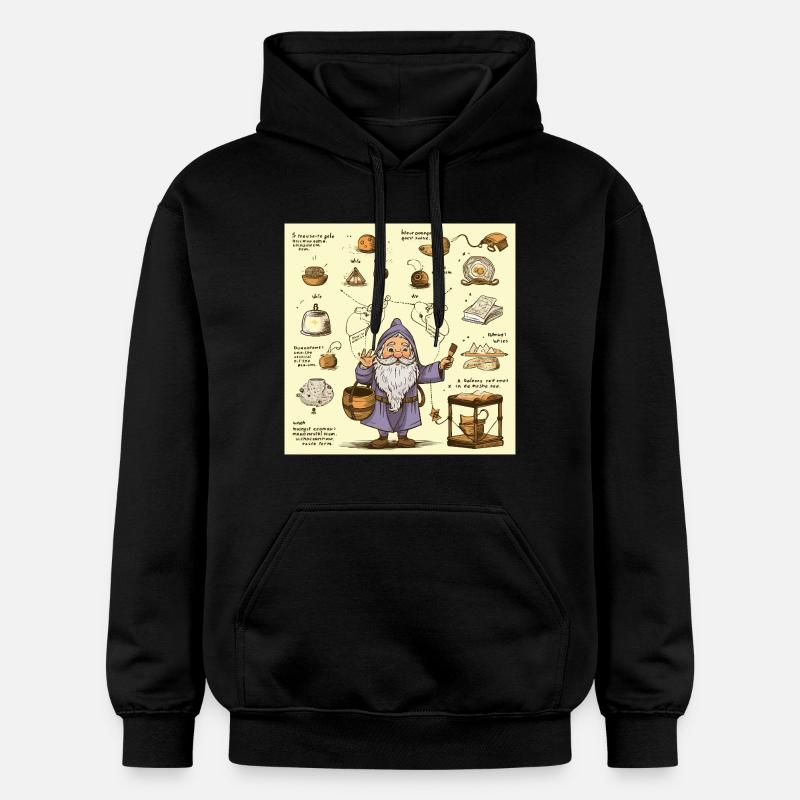 Magicien de cuisine d’alchimie - Sweat à capuche Softstyle® Gildan Unisexe - noir