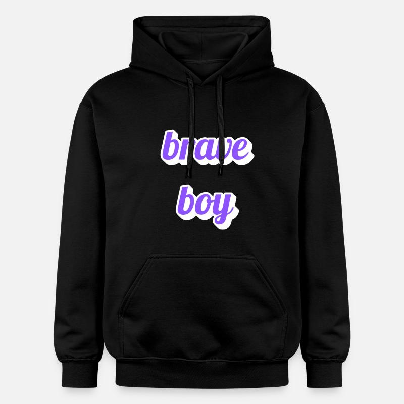 Lettrage Brave Boy - Sweat à capuche Softstyle® Gildan Unisexe - noir