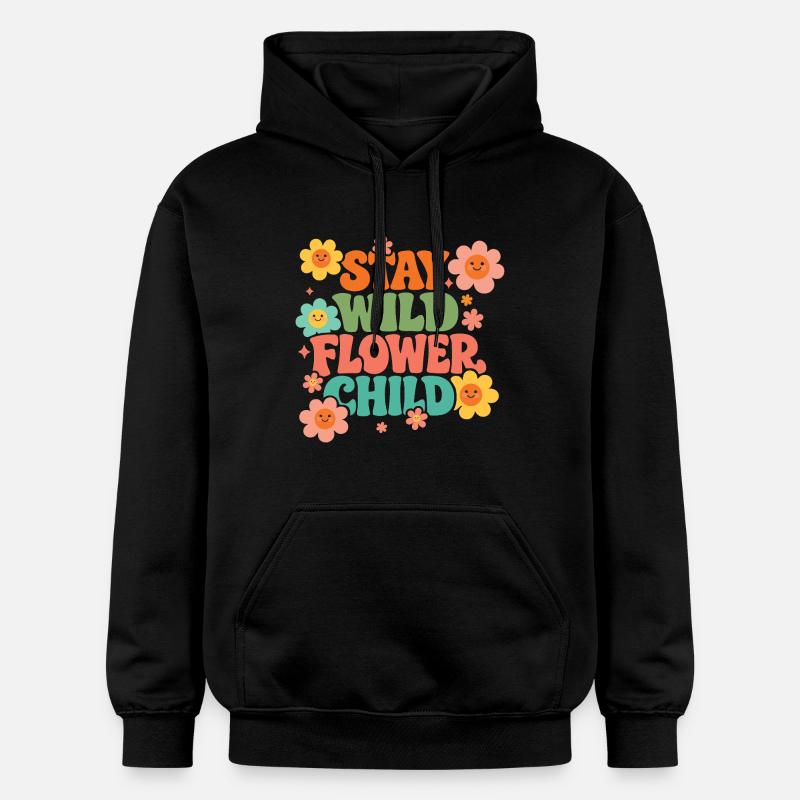 Reste l’enfant des fleurs sauvages - Sweat à capuche Softstyle® Gildan Unisexe - noir