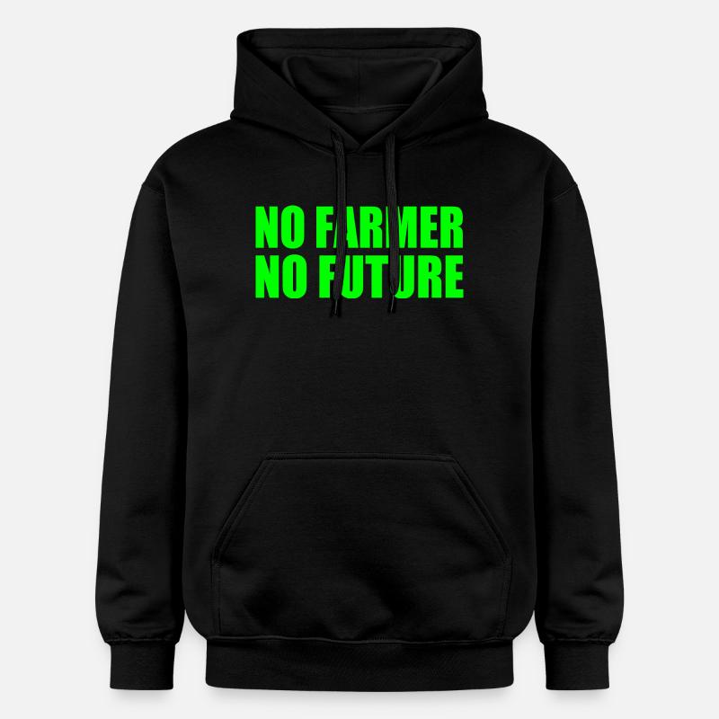 no farmer no future - Sweat à capuche Softstyle® Gildan Unisexe - noir