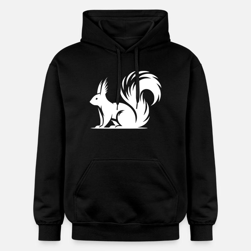Mignon mignon écureuil Dessin - Sweat à capuche Softstyle® Gildan Unisexe - noir