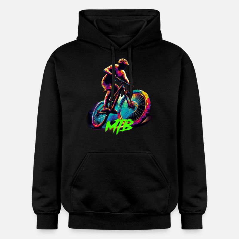 Vélo VTT - Sweat à capuche Softstyle® Gildan Unisexe - noir