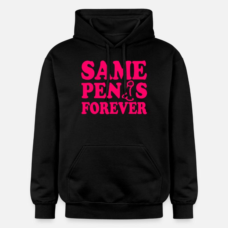 Same penis forever - Sweat à capuche Softstyle® Gildan Unisexe - noir