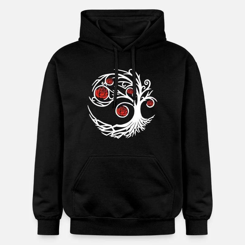 Rosier blanc étrange - Sweat à capuche Softstyle® Gildan Unisexe - noir