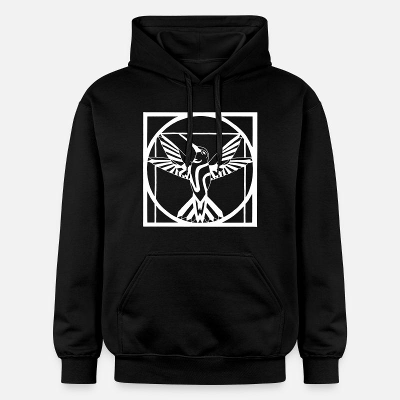 Oiseau blanc Vitruve - Sweat à capuche Softstyle® Gildan Unisexe - noir