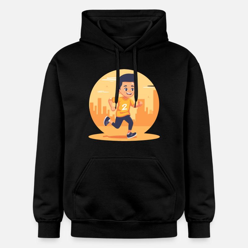 Graphique Marathon Boy - Sweat à capuche Softstyle® Gildan Unisexe - noir