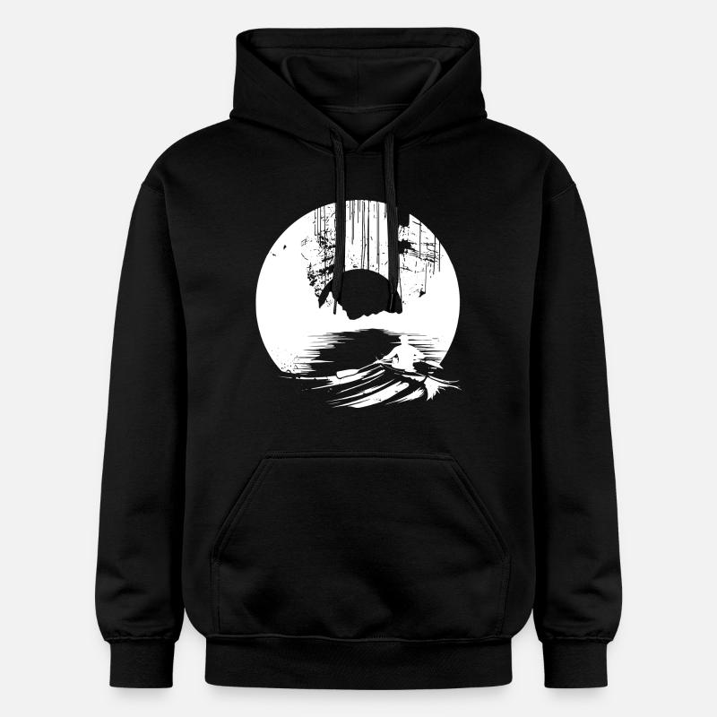 Dessin d’aviron - Sweat à capuche Softstyle® Gildan Unisexe - noir