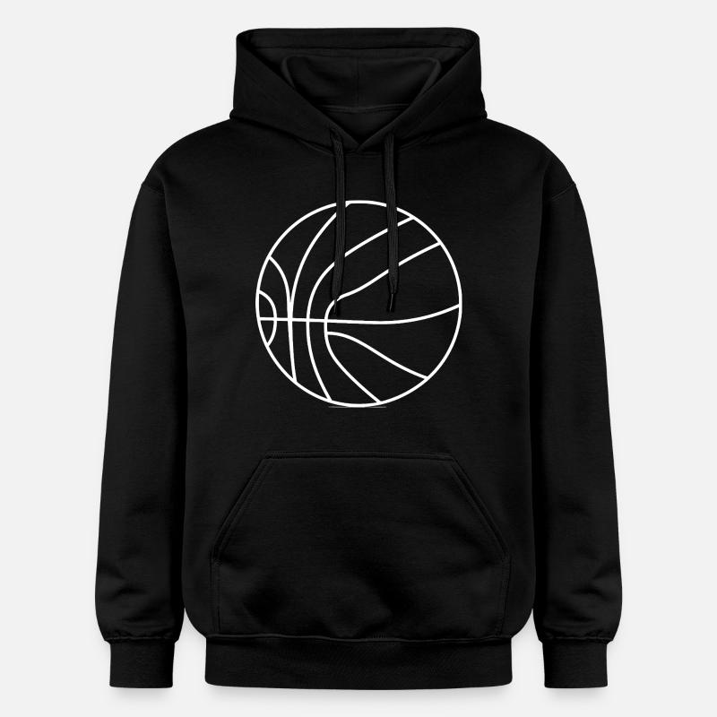 Dessin de joueur de basket-ball - Sweat à capuche Softstyle® Gildan Unisexe - noir