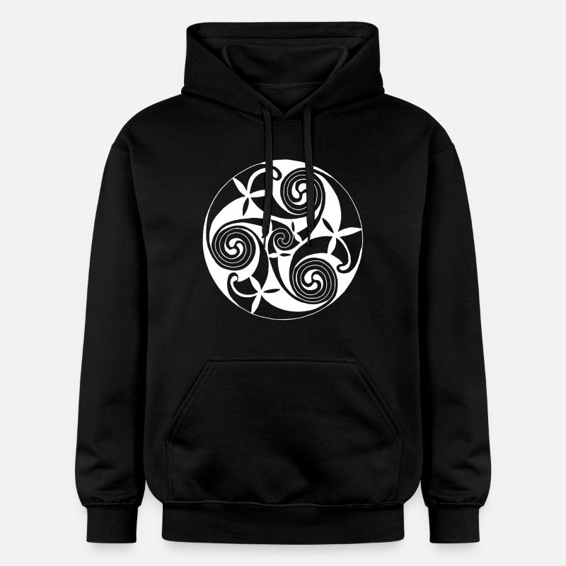 Symbole celte de la nature - Sweat à capuche Softstyle® Gildan Unisexe - noir