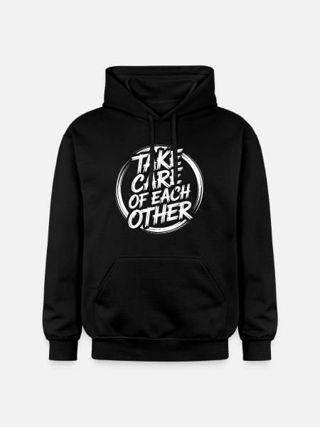Take care of each other - Gildan Unisex Softstyle® Midweight Hoodie - black