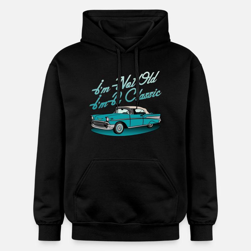 Graphique de voiture classique - Sweat à capuche Softstyle® Gildan Unisexe - noir