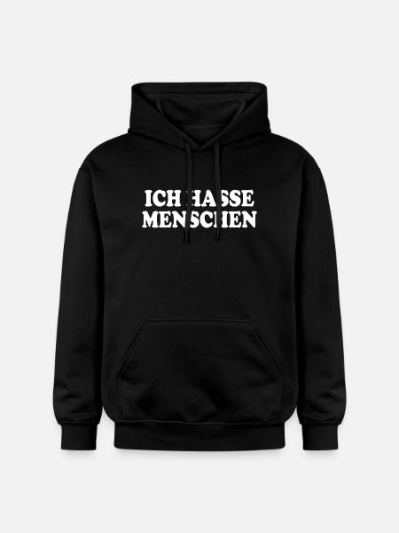 Ich hasse menschen - Gildan Unisex Softstyle® Midweight Hoodie - Schwarz