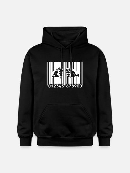 Banksy Bars Of Capitalism - Gildan Unisex Softstyle® Midweight Hoodie - black