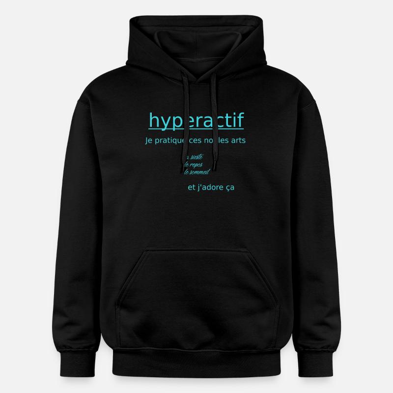 hyperactive - Gildan Unisex Softstyle® Midweight Hoodie - black