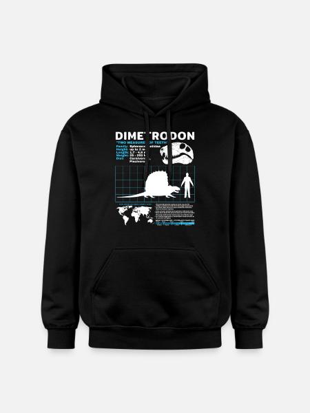 Fiche technique Dimetrodon - Sweat à capuche Softstyle® Gildan Unisexe - noir