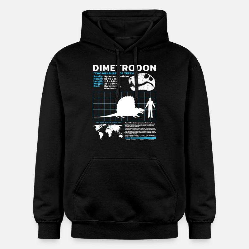 Fiche technique Dimetrodon - Sweat à capuche Softstyle® Gildan Unisexe - noir