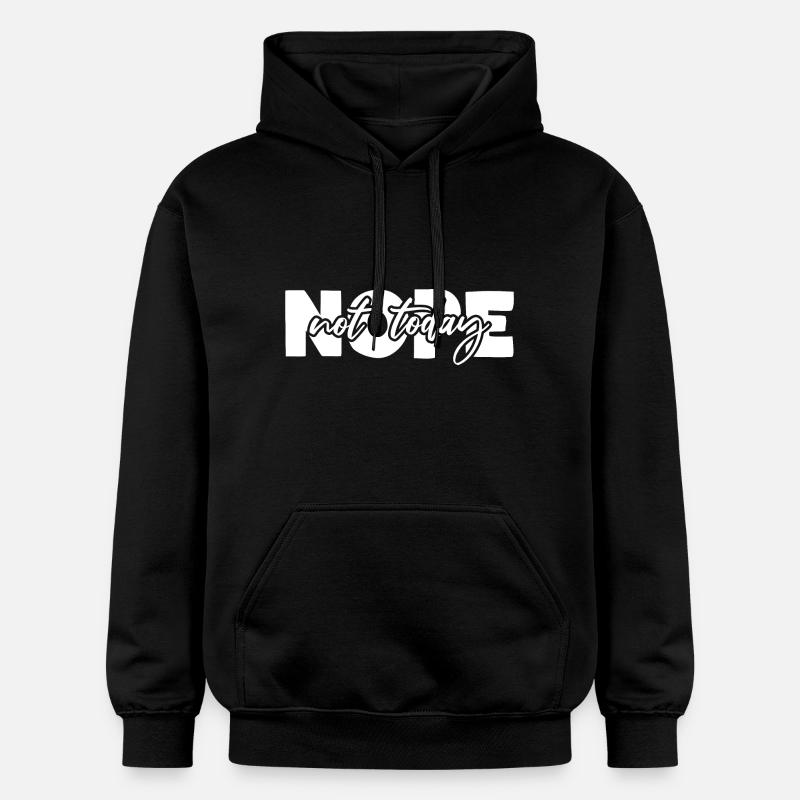 Non, pas aujourd’hui - Sweat à capuche Softstyle® Gildan Unisexe - noir
