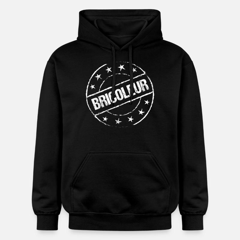 Bricoleur confirmé - blanc - Sweat à capuche Softstyle® Gildan Unisexe - noir