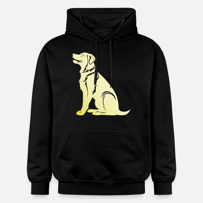 Silhouette de chien samoyède - Sweat à capuche Softstyle® Gildan Unisexe - noir