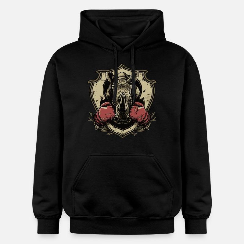 Rhino Boxer MMA Logo - Sweat à capuche Softstyle® Gildan Unisexe - noir