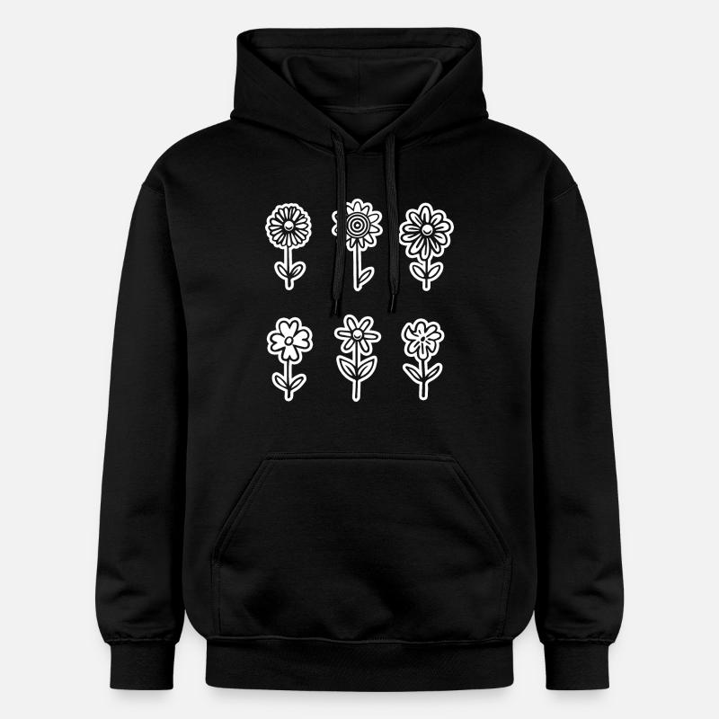 Fleur - Sweat à capuche Softstyle® Gildan Unisexe - noir