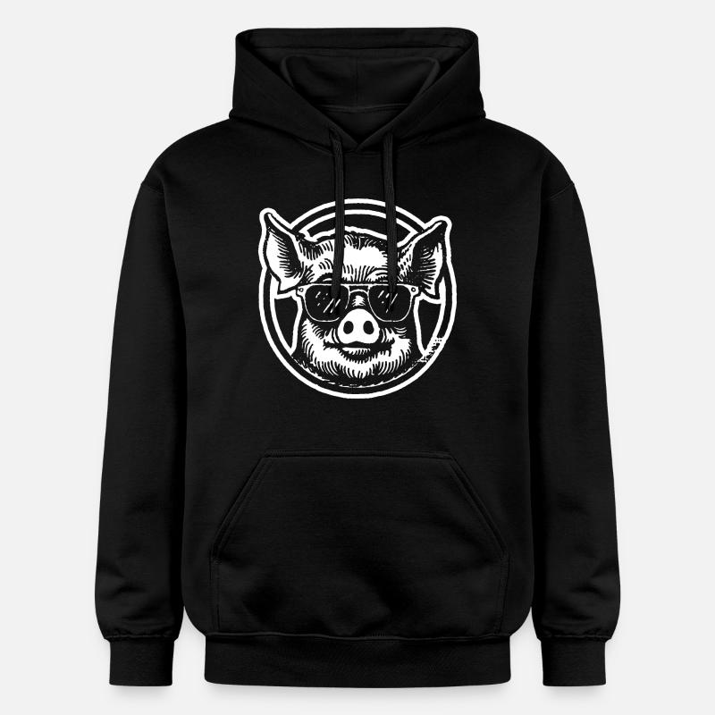 Cochon Cochon - Sweat à capuche Softstyle® Gildan Unisexe - noir