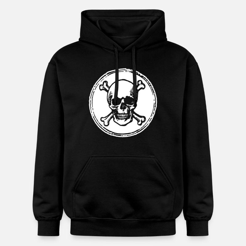 Pirate crâne et os - Sweat à capuche Softstyle® Gildan Unisexe - noir