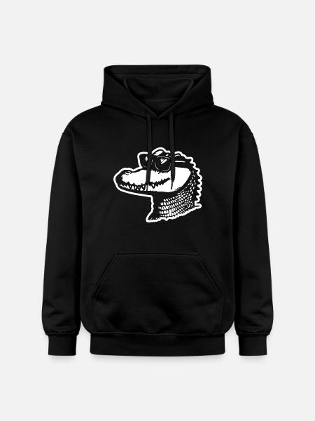 Krokodil Alligator - Gildan Unisex Softstyle® Midweight Hoodie - Schwarz