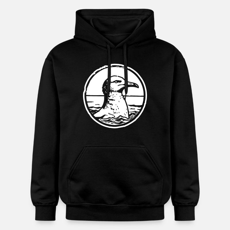 Mouette - Sweat à capuche Softstyle® Gildan Unisexe - noir