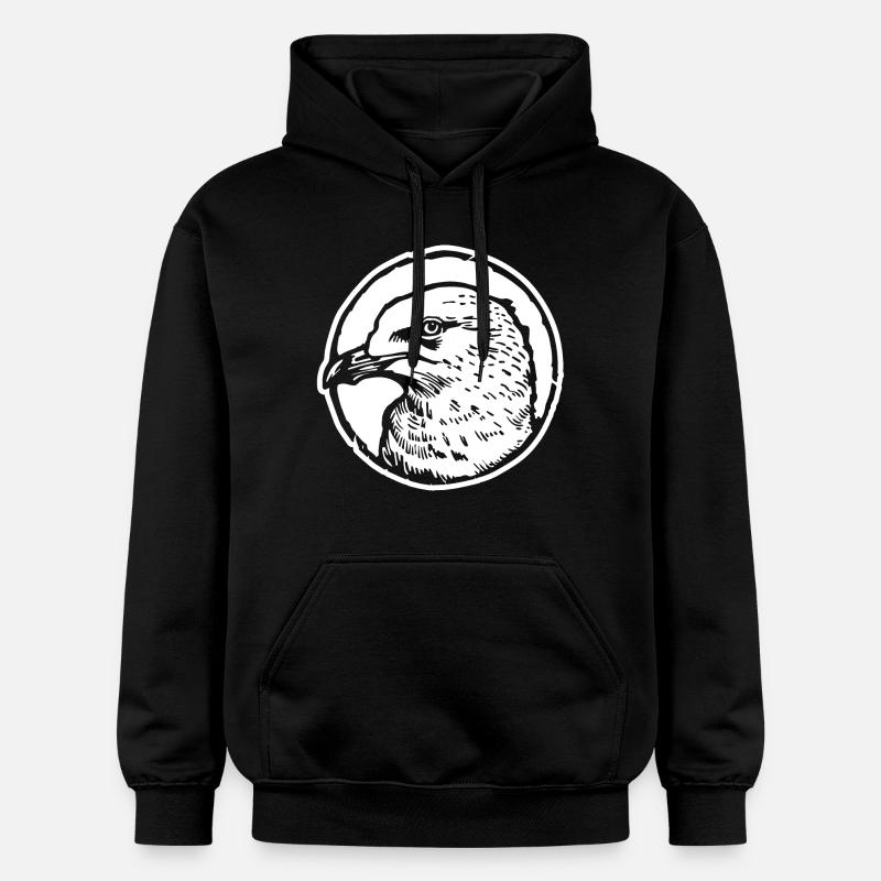 Möwe - Gildan Unisex Softstyle® Midweight Hoodie - Schwarz