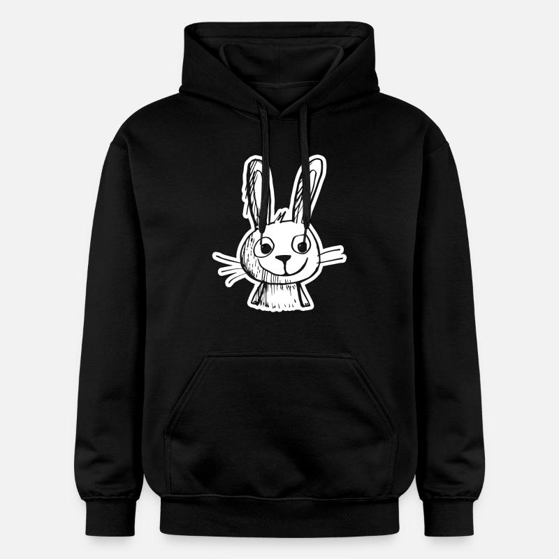 Rabbit Rabbit - Gildan Unisex Softstyle® Midweight Hoodie - black