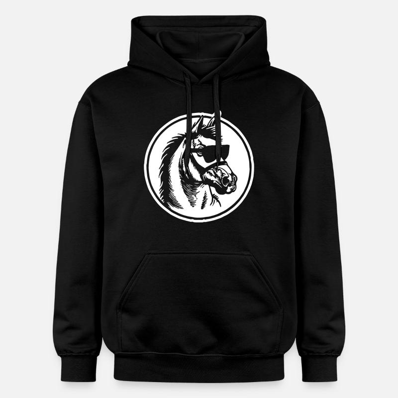 Cheval Équitation Équitation - Sweat à capuche Softstyle® Gildan Unisexe - noir