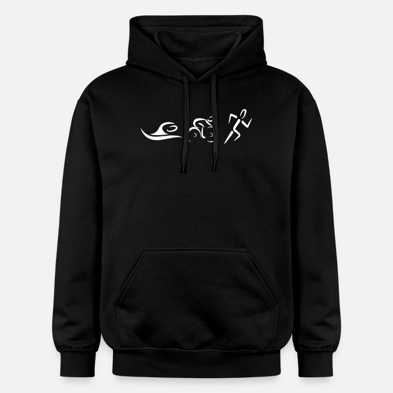 Triathlon - Sweat à capuche Softstyle® Gildan Unisexe - noir