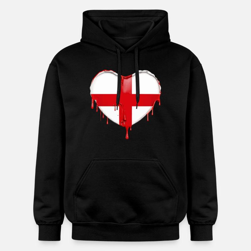 DRAPEAU ANGLAIS DRAPEAU ANGLETERRE - Sweat à capuche Softstyle® Gildan Unisexe - noir